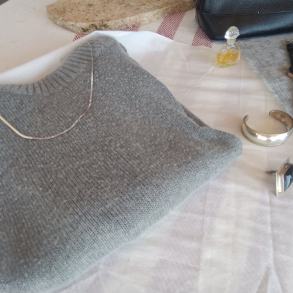 Gorgeous Grey Rabbit Hair Sweater. Beautiful